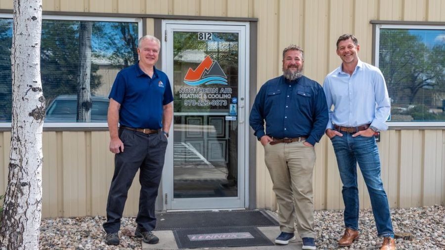 Northern Air team standing outside of headquarters.